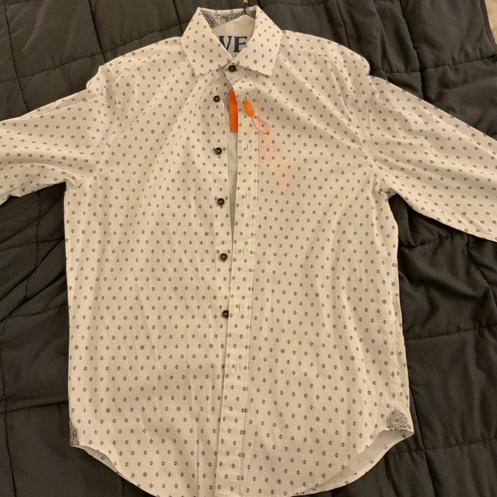 Cotton stretch button up shirt